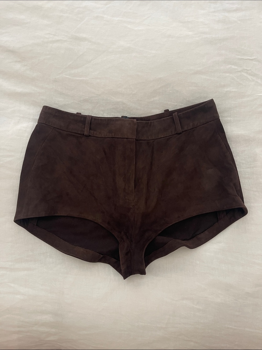 Lamarque Annaise Chocolate Suede Shorts